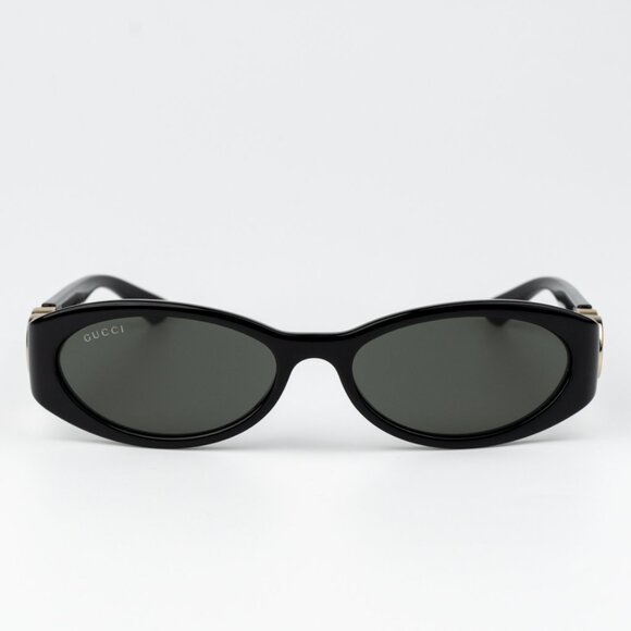 Gucci Men Sunglasses Black Grey Oval GG1660S 001 BRAND NEW - Picture 1 of 13